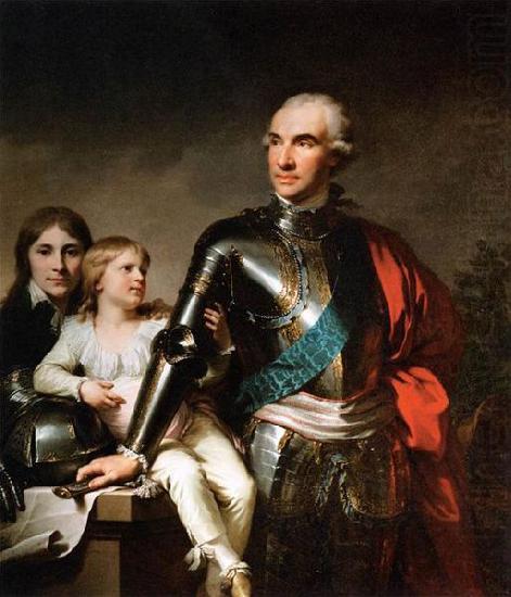The Count Potocki and his sons, unknow artist